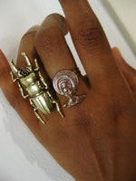 Load image into Gallery viewer, Scarab Beetle Ring - Golden Treasure Box
