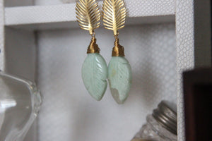 Seafoam - Chrysocolla Brass Earrings - We Love Brass