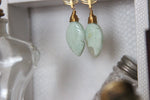 Cargar imagen en el visor de la galería, Seafoam - Chrysocolla Brass Earrings - We Love Brass
