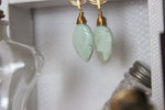 Load image into Gallery viewer, Seafoam - Chrysocolla Brass Earrings - We Love Brass
