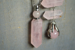 Seer - Rose Quartz Crystal Bottle Set - We Love Brass