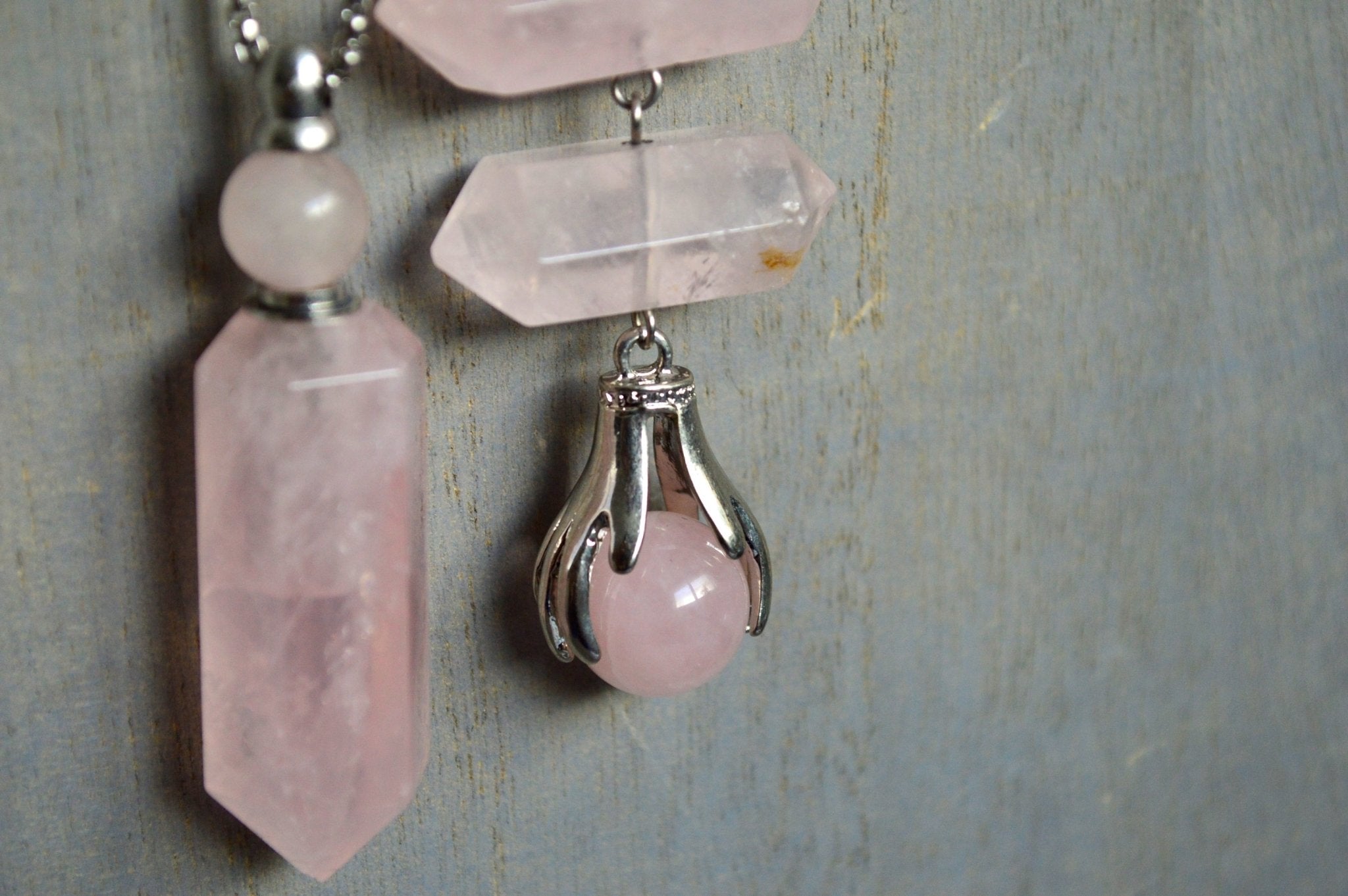 Seer - Rose Quartz Crystal Bottle Set - We Love Brass