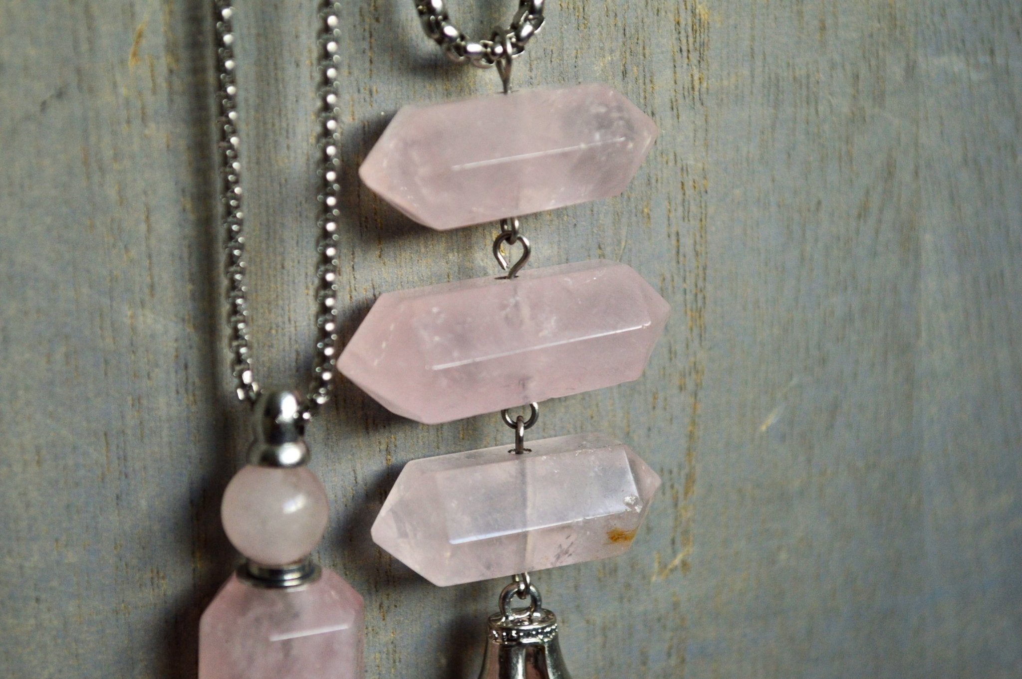 Seer - Rose Quartz Crystal Bottle Set - We Love Brass