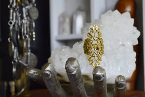 Sentimental Blue - Vine and Flor Brass Ring - We Love Brass