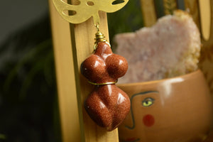 Shady Lady - Divine Feminine Sandstone Necklace - We Love Brass