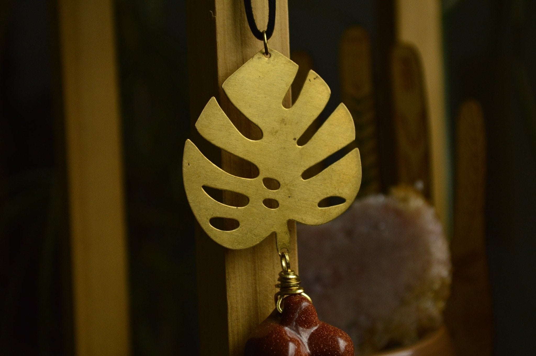 Shady Lady - Divine Feminine Sandstone Necklace - We Love Brass