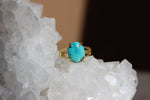 Load image into Gallery viewer, Sierra Nevada Turquoise Brass Ring - We Love Brass
