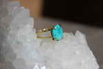 Cargar imagen en el visor de la galería, Sierra Nevada Turquoise Brass Ring - We Love Brass
