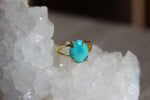 Load image into Gallery viewer, Sierra Nevada Turquoise Brass Ring - We Love Brass
