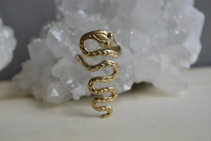 Slither Brass Serpent Ring - We Love Brass