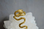 Load image into Gallery viewer, Slither Brass Serpent Ring - We Love Brass
