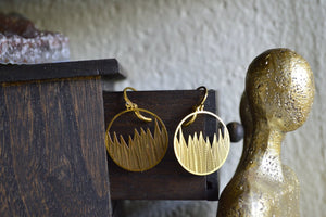 Snake Plants - Brass Earrings - We Love Brass
