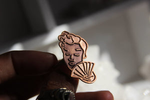 So Hot in Here Copper Cameo Vintage Brass Ring - We Love Brass