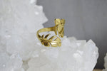 Cargar imagen en el visor de la galería, So Vine Brass Leaf Ring - We Love Brass
