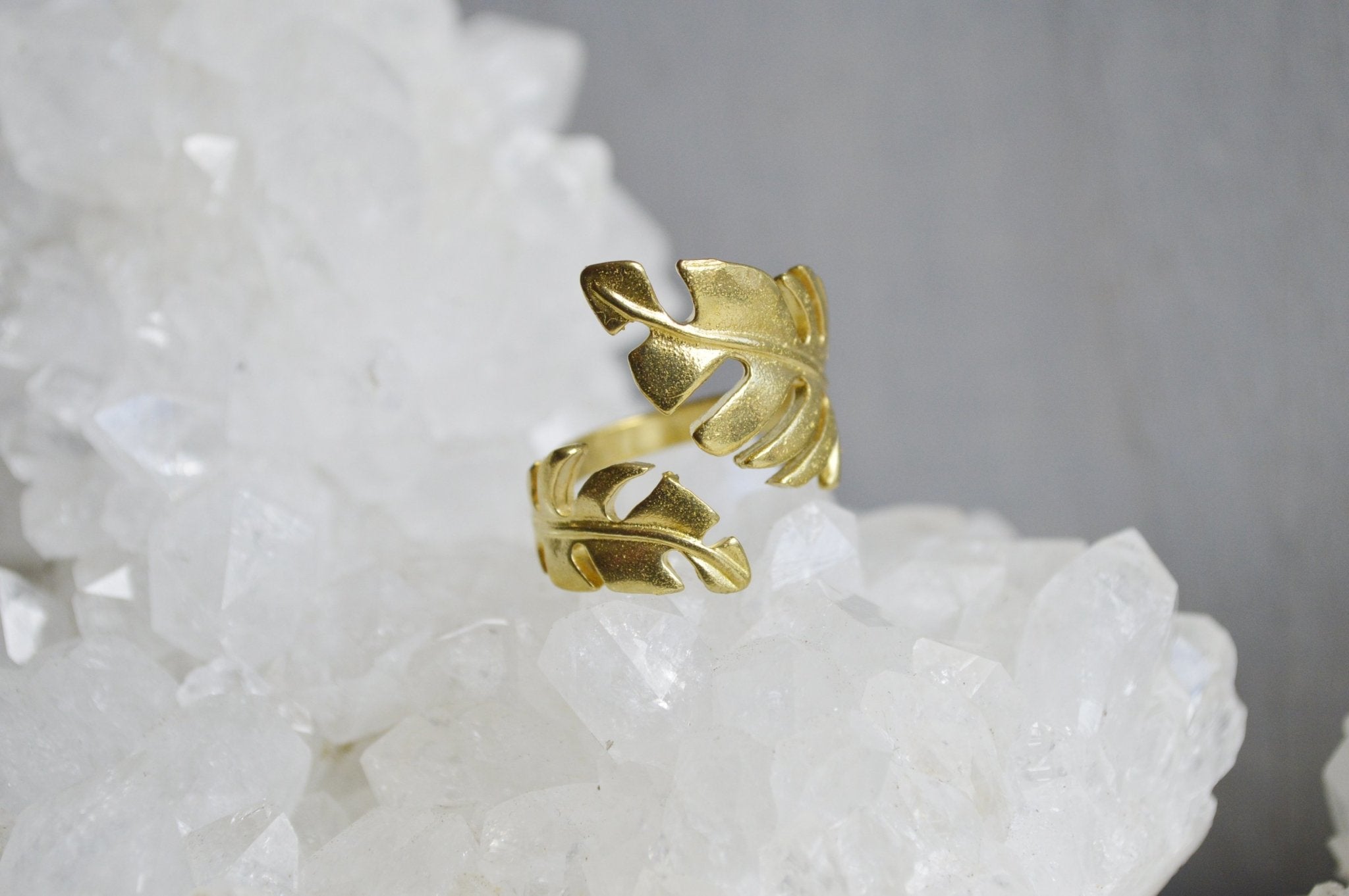 So Vine Brass Leaf Ring - We Love Brass