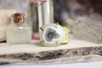 Load image into Gallery viewer, Solar Quartz - Crystal Brass Ring - We Love Brass
