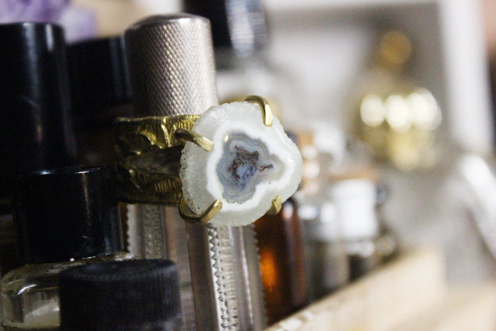 Solar Quartz - Crystal Brass Ring - We Love Brass