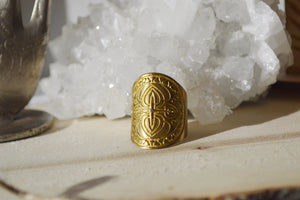 Southwestern Inspired Brass Cuff Ring - We Love Brass
