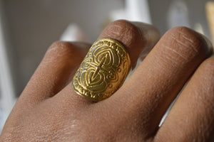 Southwestern Inspired Brass Cuff Ring - We Love Brass