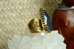 Load image into Gallery viewer, Spoon Fed - Labradorite Brass Ring - We Love Brass
