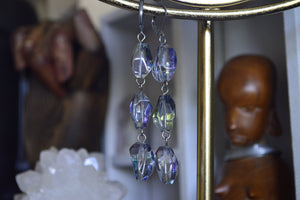Stainless Steel Crystal Nuggie Earrings - We Love Brass