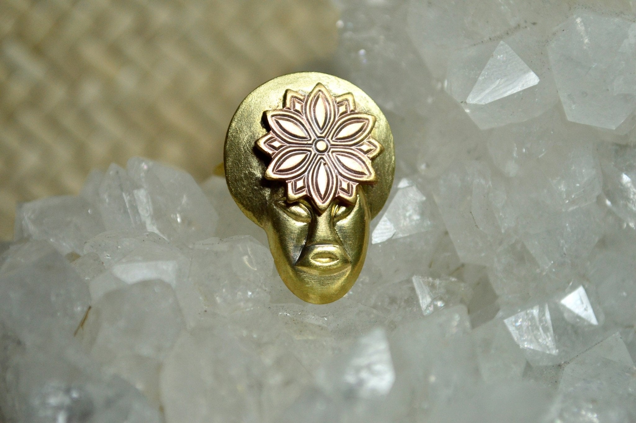 Starchild - Brass Cameo Ring - We Love Brass