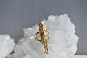 Statuesque Vintage Egyptian Revival Ring - We Love Brass