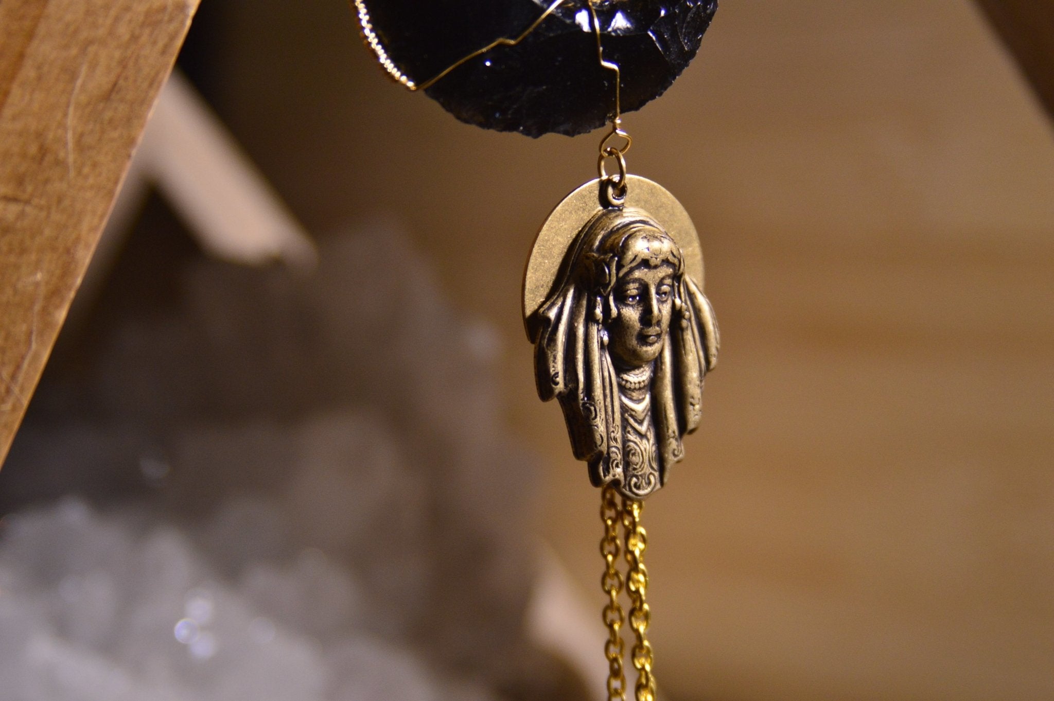 Sufi Woman Brass Cameo Necklace - We Love Brass