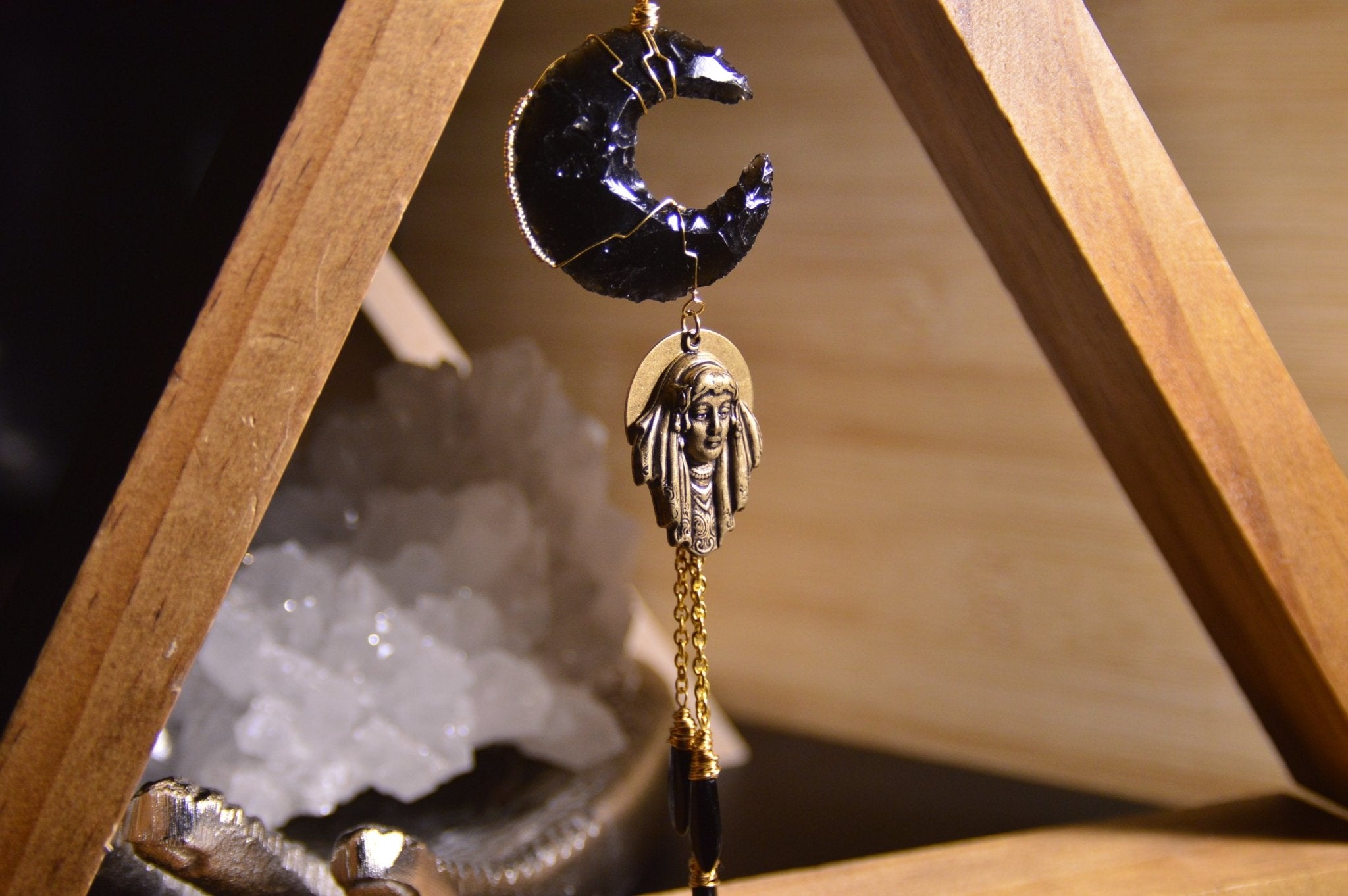 Sufi Woman Brass Cameo Necklace - We Love Brass