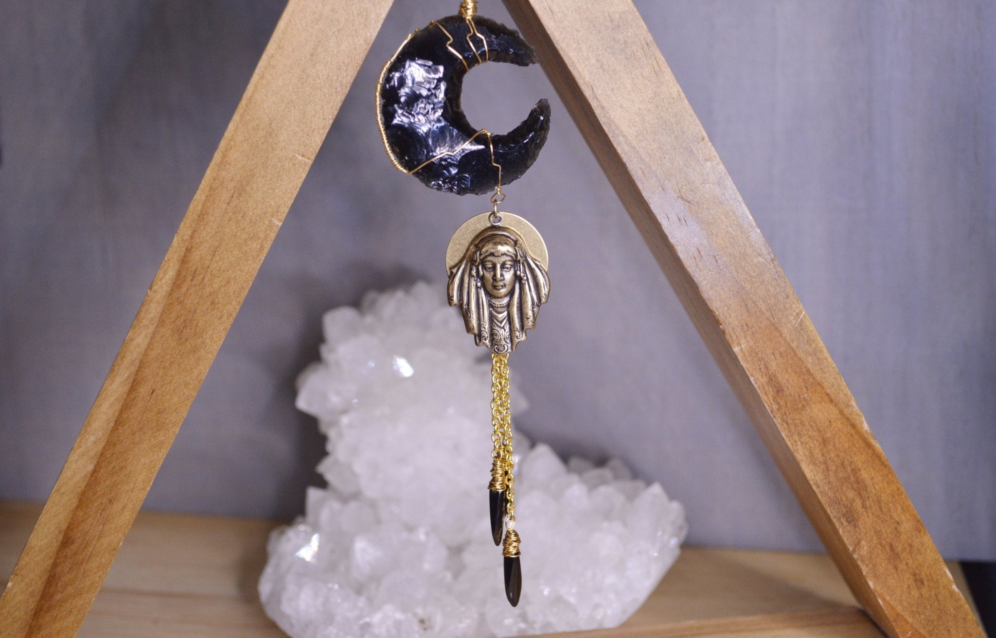 Sufi Woman Brass Cameo Necklace - We Love Brass