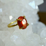 Load image into Gallery viewer, Sun Sparkles - Sandstone Brass Rings - We Love Brass
