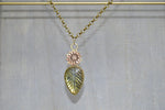 Load image into Gallery viewer, Sunshowers - Sunflower Labradorite Necklace - We Love Brass
