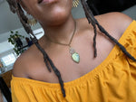 Load image into Gallery viewer, Sunshowers - Sunflower Labradorite Necklace - We Love Brass
