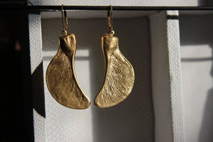 Sycamore Seedling Brass Earrings - We Love Brass