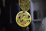 Load image into Gallery viewer, Take Flight - Brass Hoop Feather Earrings - We Love Brass
