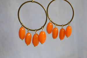 Tangerina German Opalite Earrings - We Love Brass