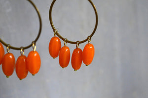 Tangerina German Opalite Earrings - We Love Brass