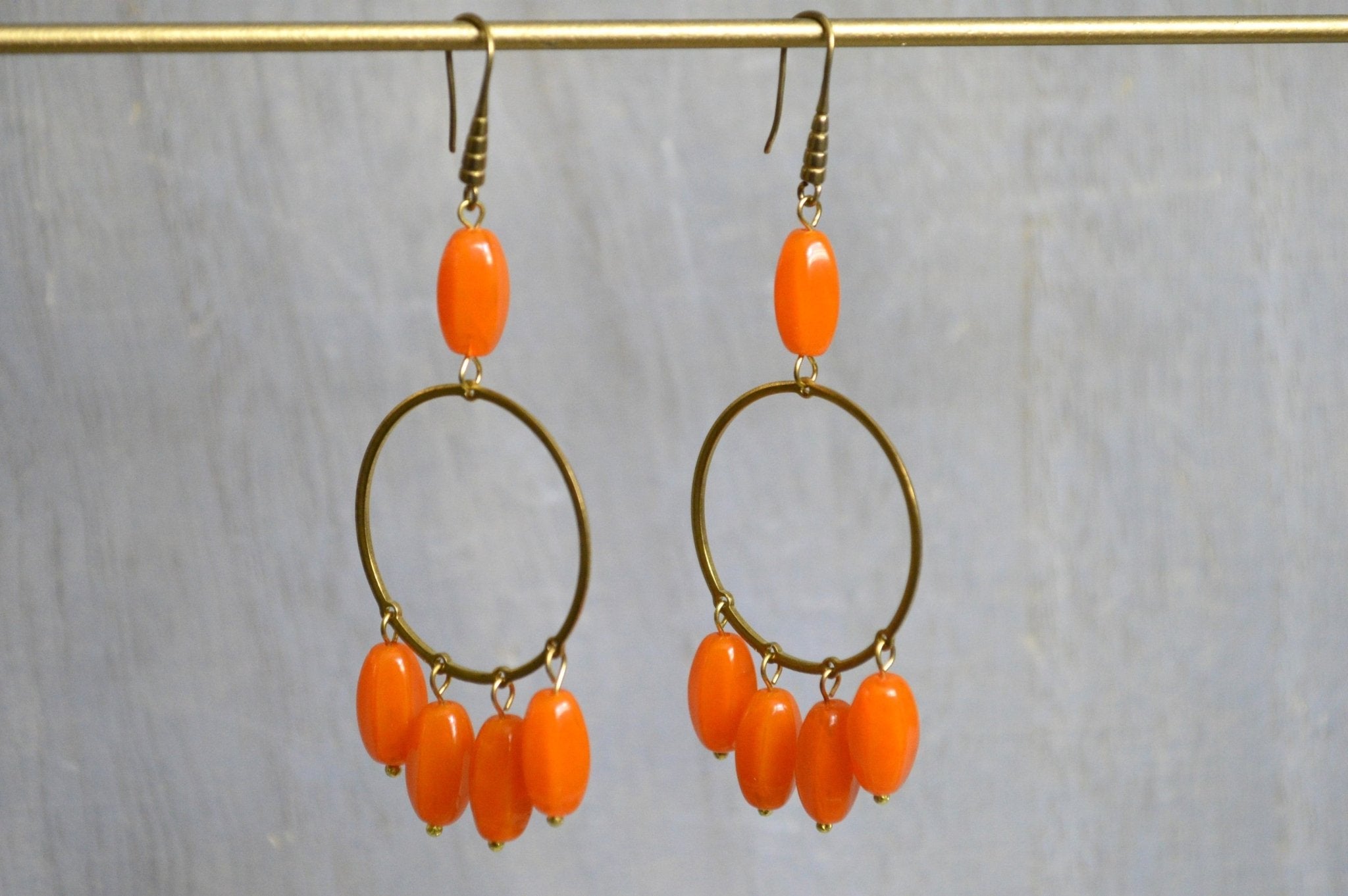 Tangerina German Opalite Earrings - We Love Brass