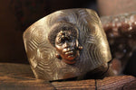 Load image into Gallery viewer, Teia Handmade Brass Cuff - Golden Treasure Box
