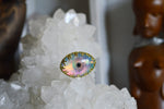 Cargar imagen en el visor de la galería, The Fire Within - 3rd Eye Opal Brass Ring - We Love Brass
