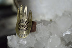 Load image into Gallery viewer, The Look of Love - Brass Palmistry Ring - We Love Brass
