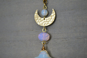 The Moon Goddess Opalite Necklace - We Love Brass