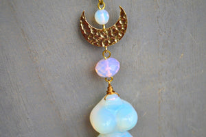 The Moon Goddess Opalite Necklace - We Love Brass
