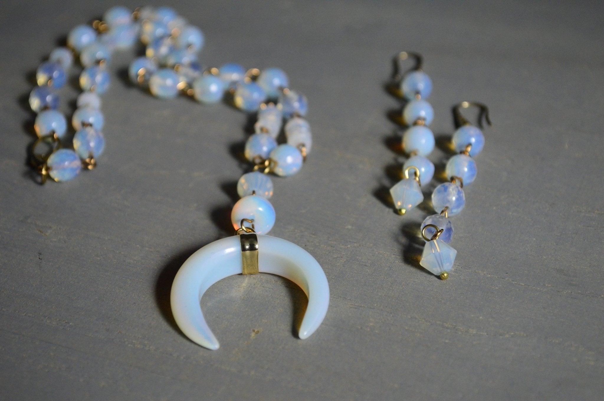 The Moon Rules - Opalite Necklace Set - We Love Brass