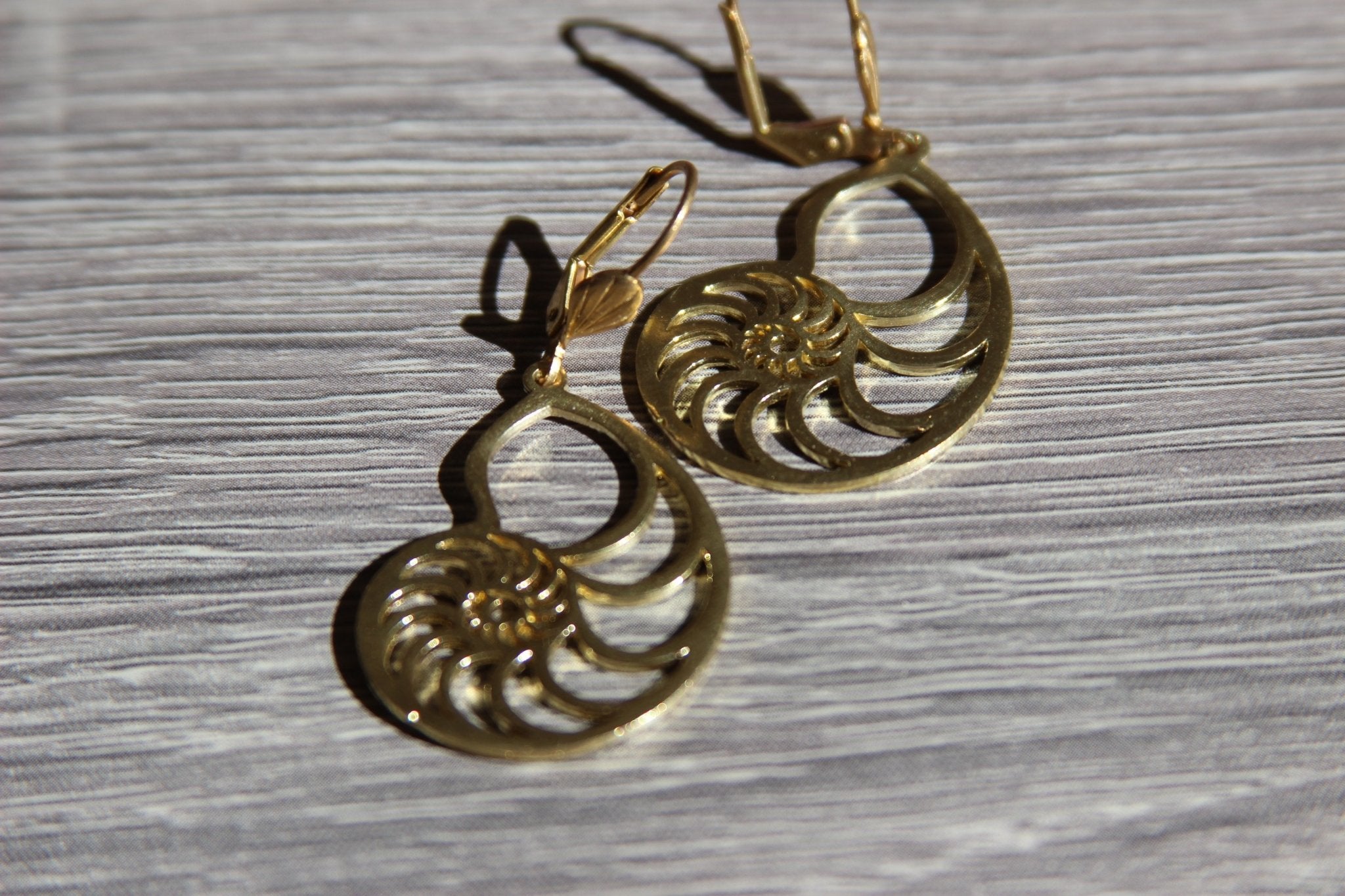 The Nautilus Brass Earrings - We Love Brass
