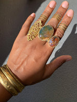 Load image into Gallery viewer, The Nebula - Deep Red Moss Agate Ring - We Love Brass
