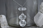 Load image into Gallery viewer, The Seer - Quartz Crystal Silver Necklace Set - We Love Brass
