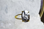 Load image into Gallery viewer, The Spartan - Hematite Intaglio Brass Ring - We Love Brass
