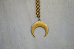 Cargar imagen en el visor de la galería, The Tide - Crescent Moon Brass Necklace - We Love Brass
