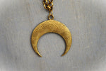Load image into Gallery viewer, The Tide - Crescent Moon Brass Necklace - We Love Brass
